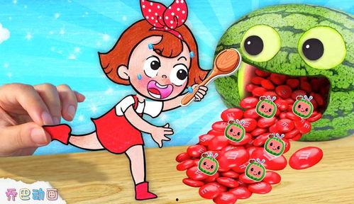 过年吃瓜糖漫画,漫画里的瓜糖年味